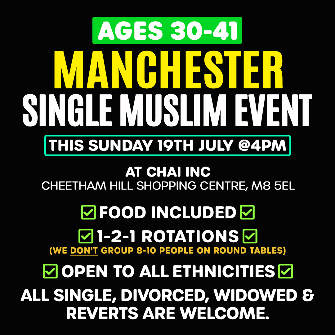 Single Muslim Events Facebook ad: Manchester Muslim Marriage Events - Ages 30-41