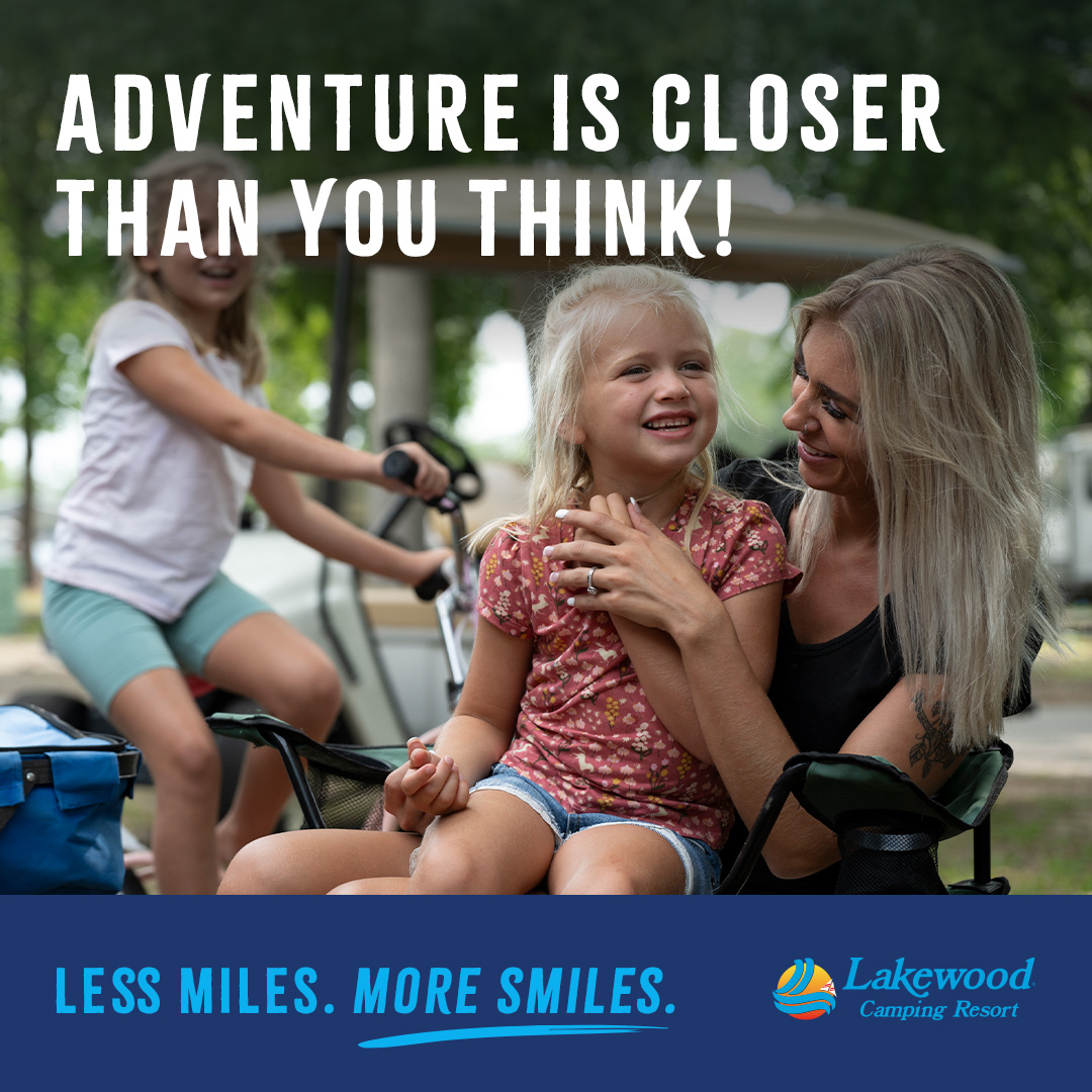 Lakewood Camping Resort Facebook ad: Book Your Stay!