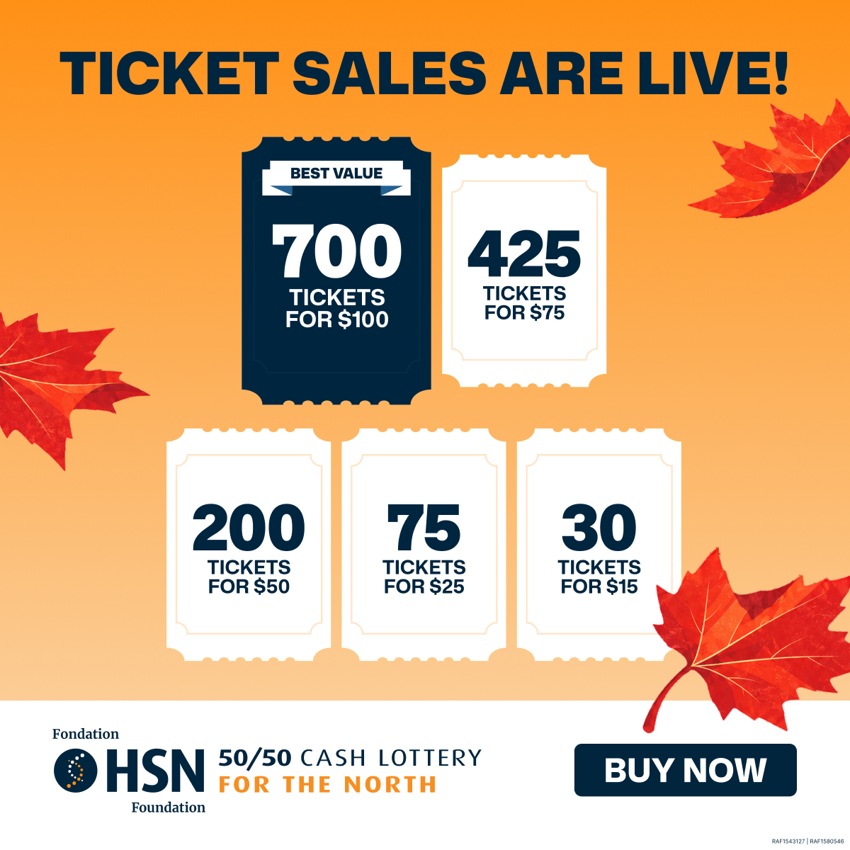 HSN 50/50 Facebook ad