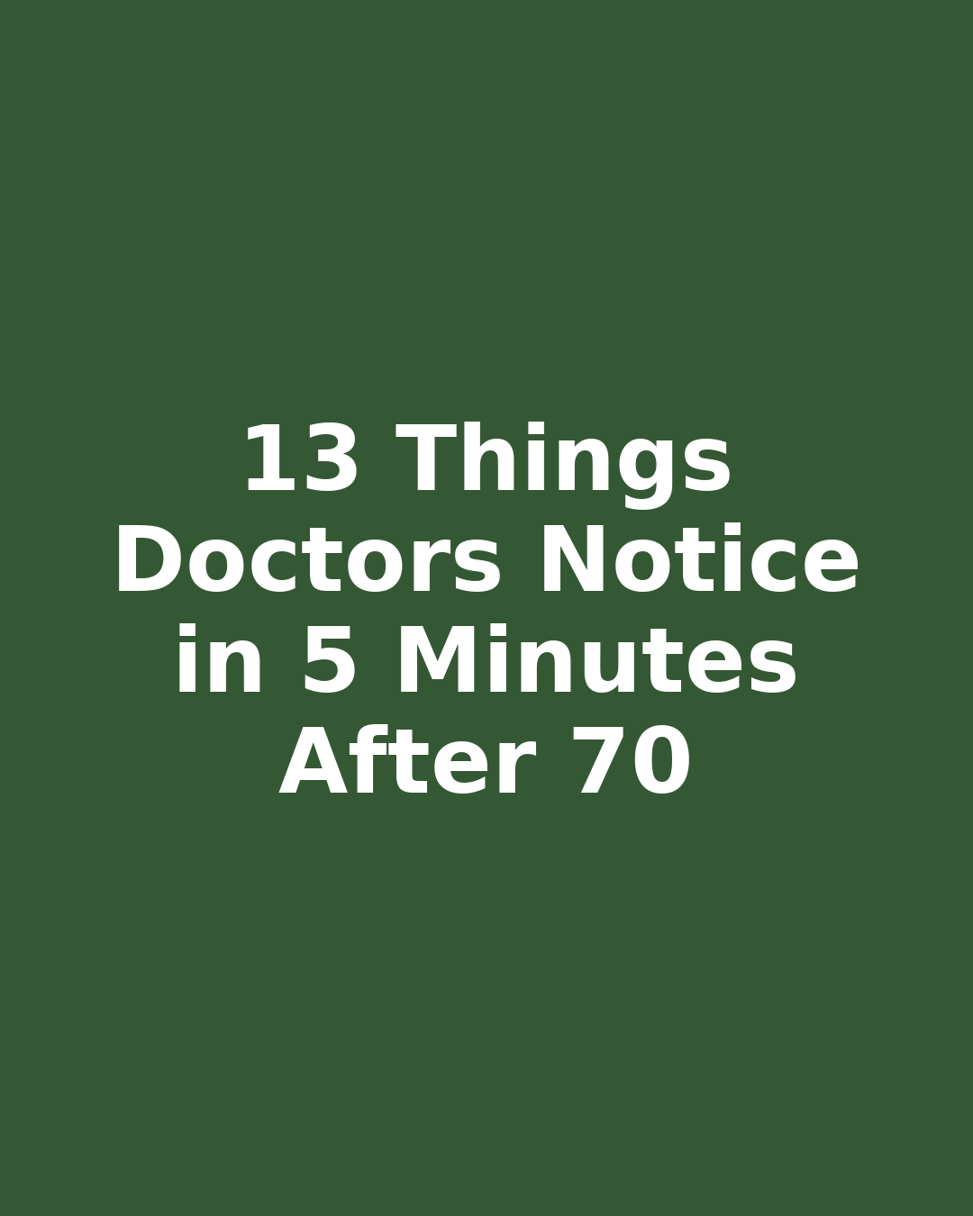 Climate Cosmos Facebook ad: 13 Things Doctors Notice in 5 Minutes After 70