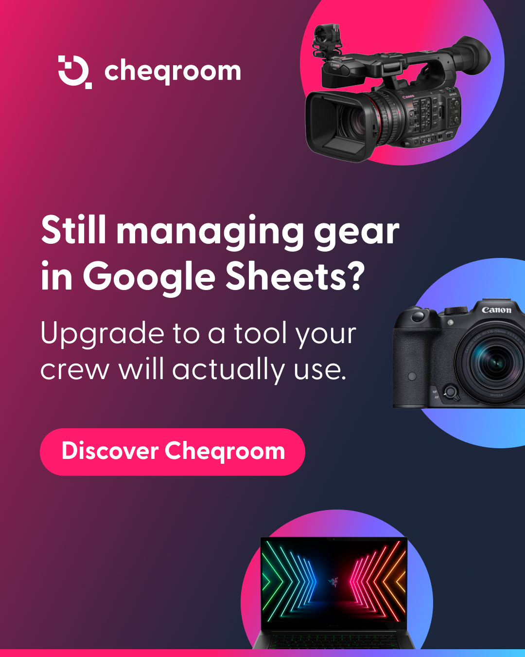 Cheqroom Facebook ad from Jan 22, 2026