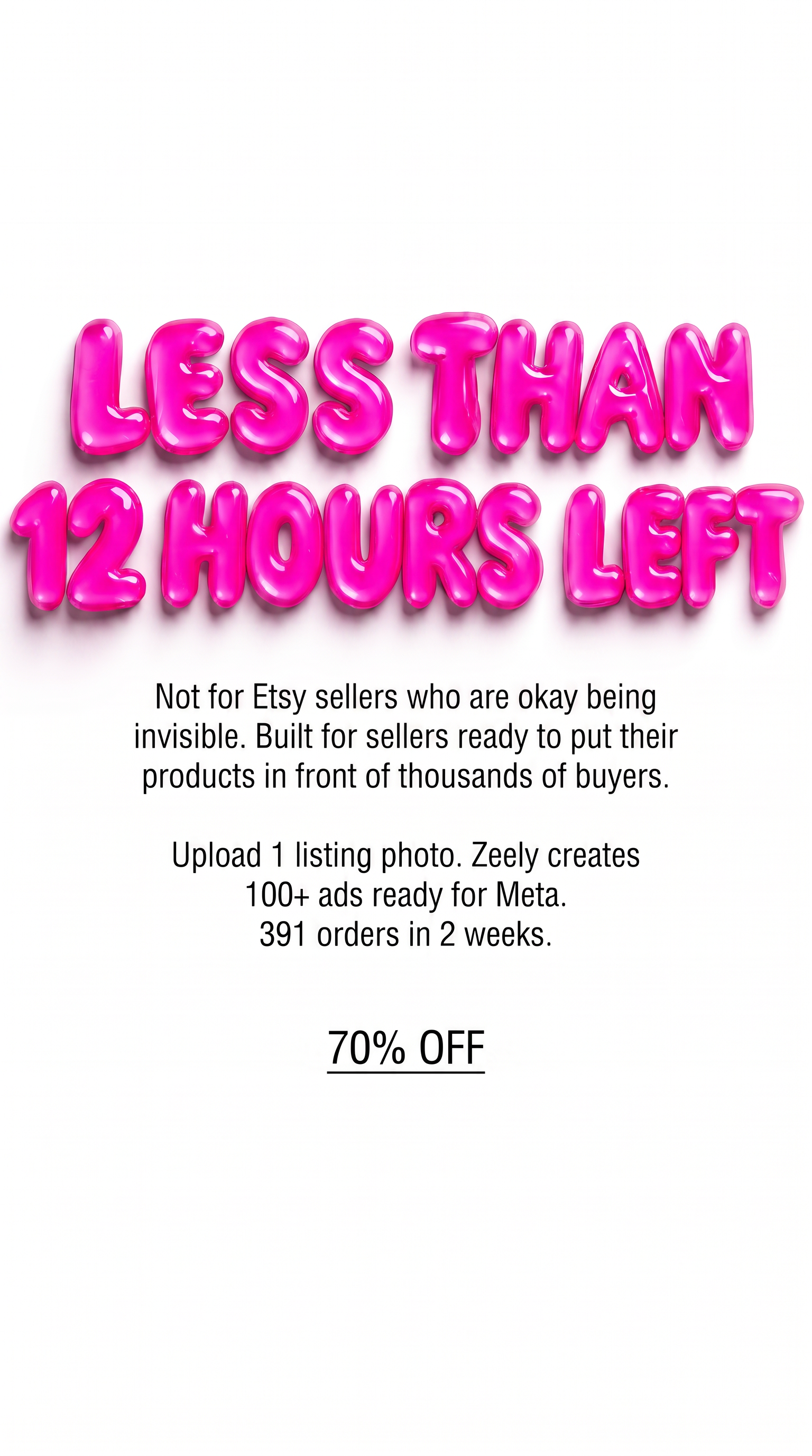 Zeely: AI Ads Studio Facebook ad: Create top-selling ads with AI. Unlock 70% off