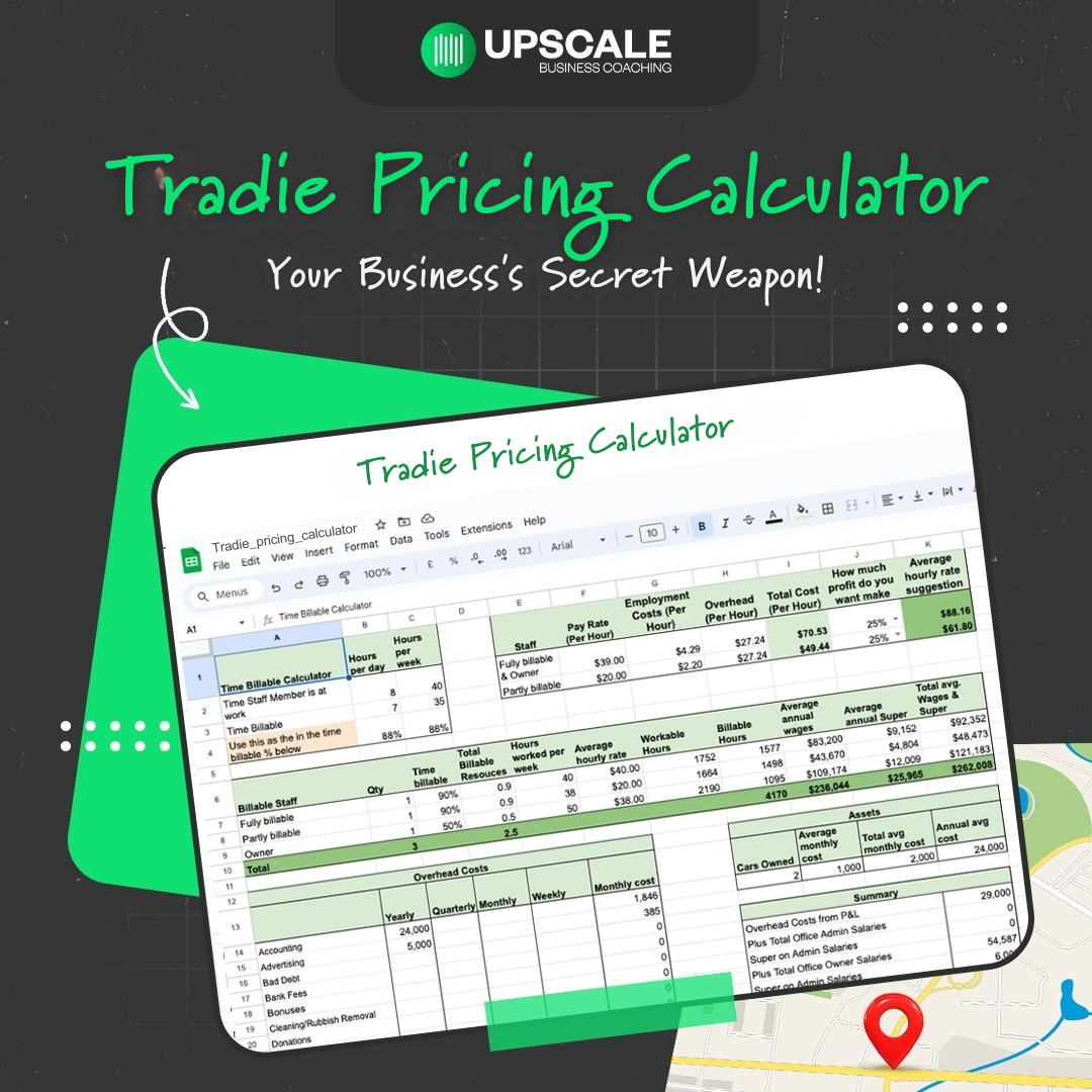 UpScale Tradie Business Coaching Facebook ad