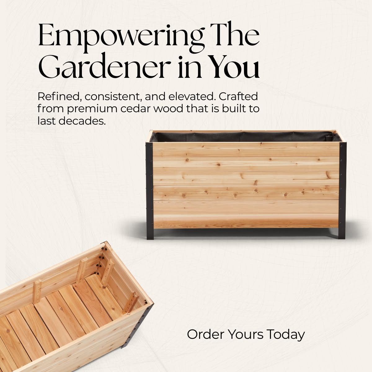Cedar Planters Facebook ad