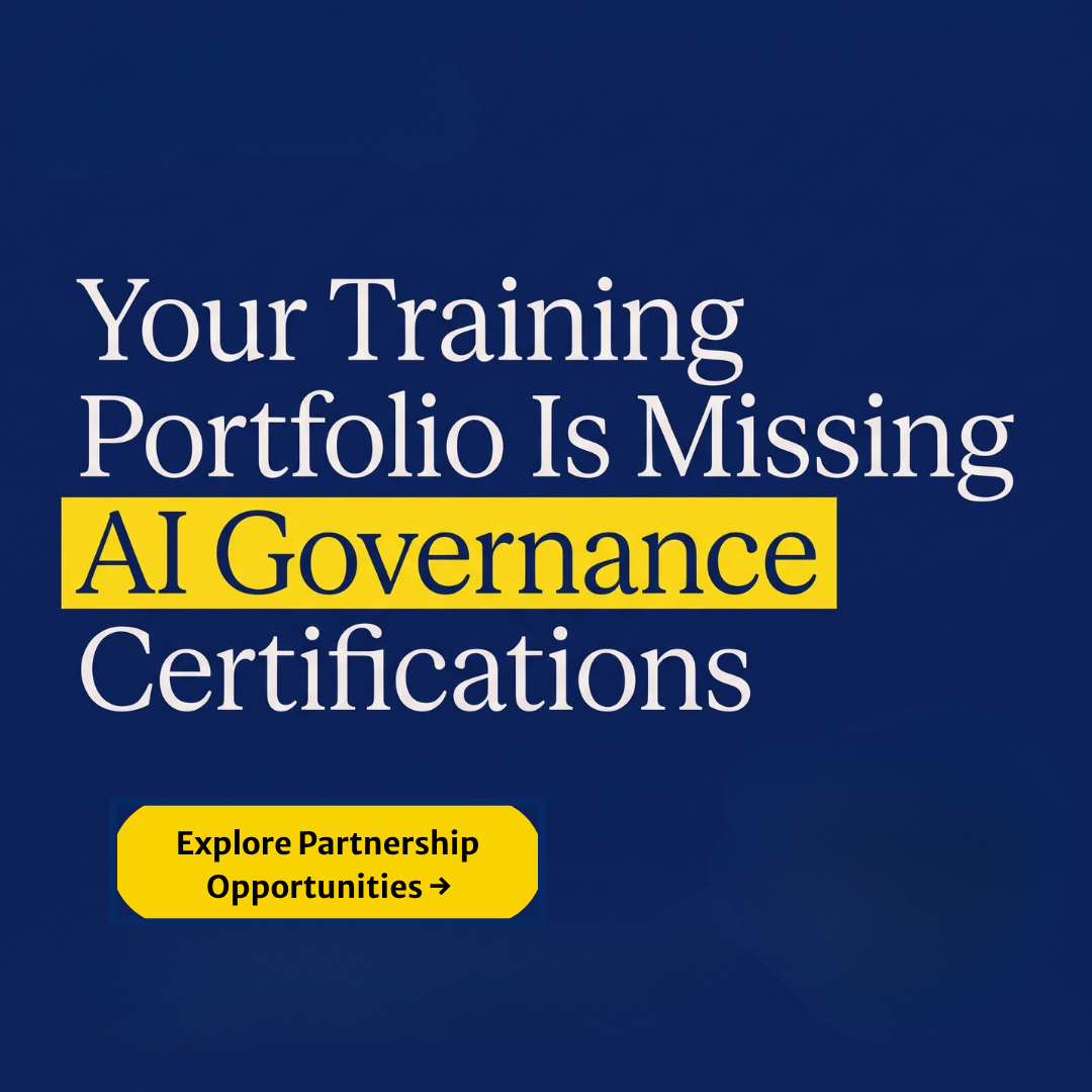 Global AI Certification Council - GAICC Facebook ad: Your Training Portfolio Needs AI Governance