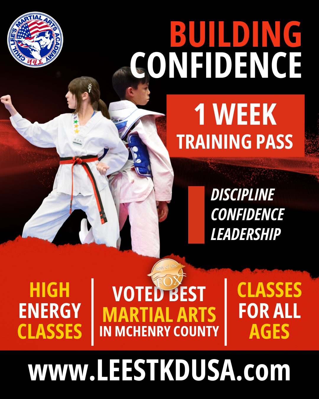 Lee's Martial Arts Academy- Crystal Lake Facebook ad