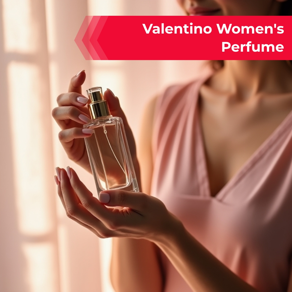 SearchLogik Spotlight Facebook ad: Get To Know Valentino Women's Perfume-Pure Elegance.