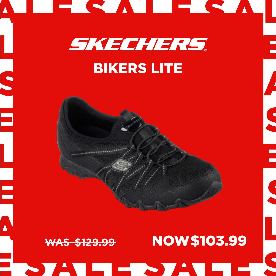 SKECHERS Facebook ad: Step out in comfort and style.