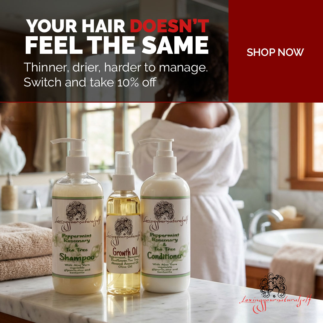 Lovingyournaturalself Facebook ad: Your routine isn’t working like it used to.