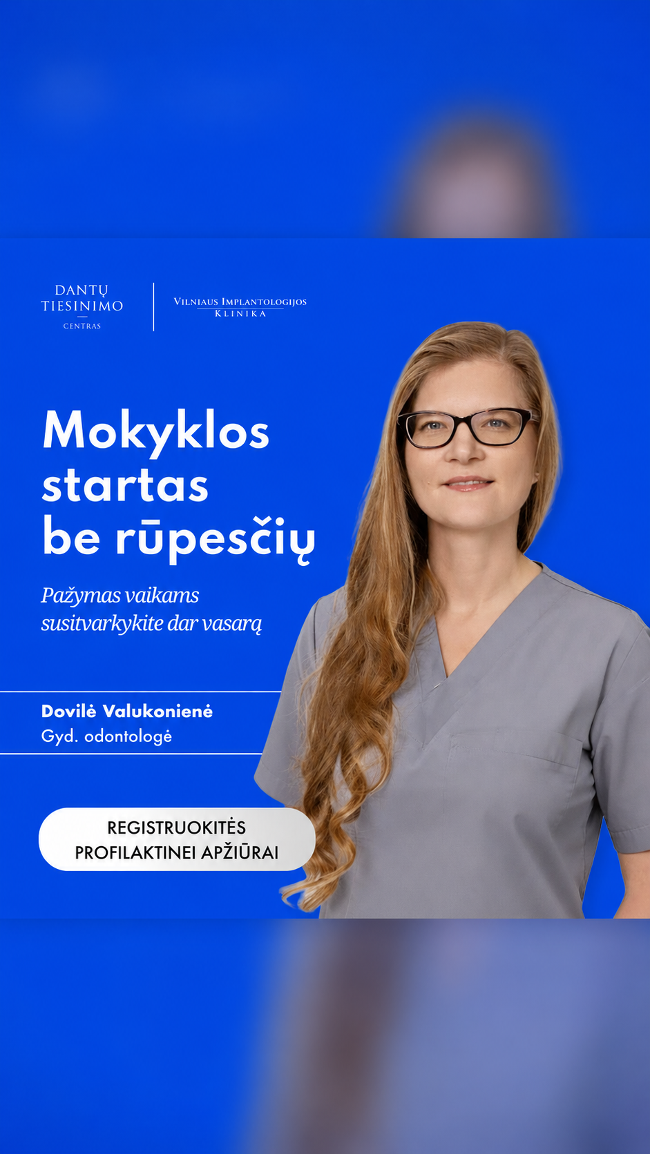 Implantologijos klinika Facebook ad from Jul 8, 2026