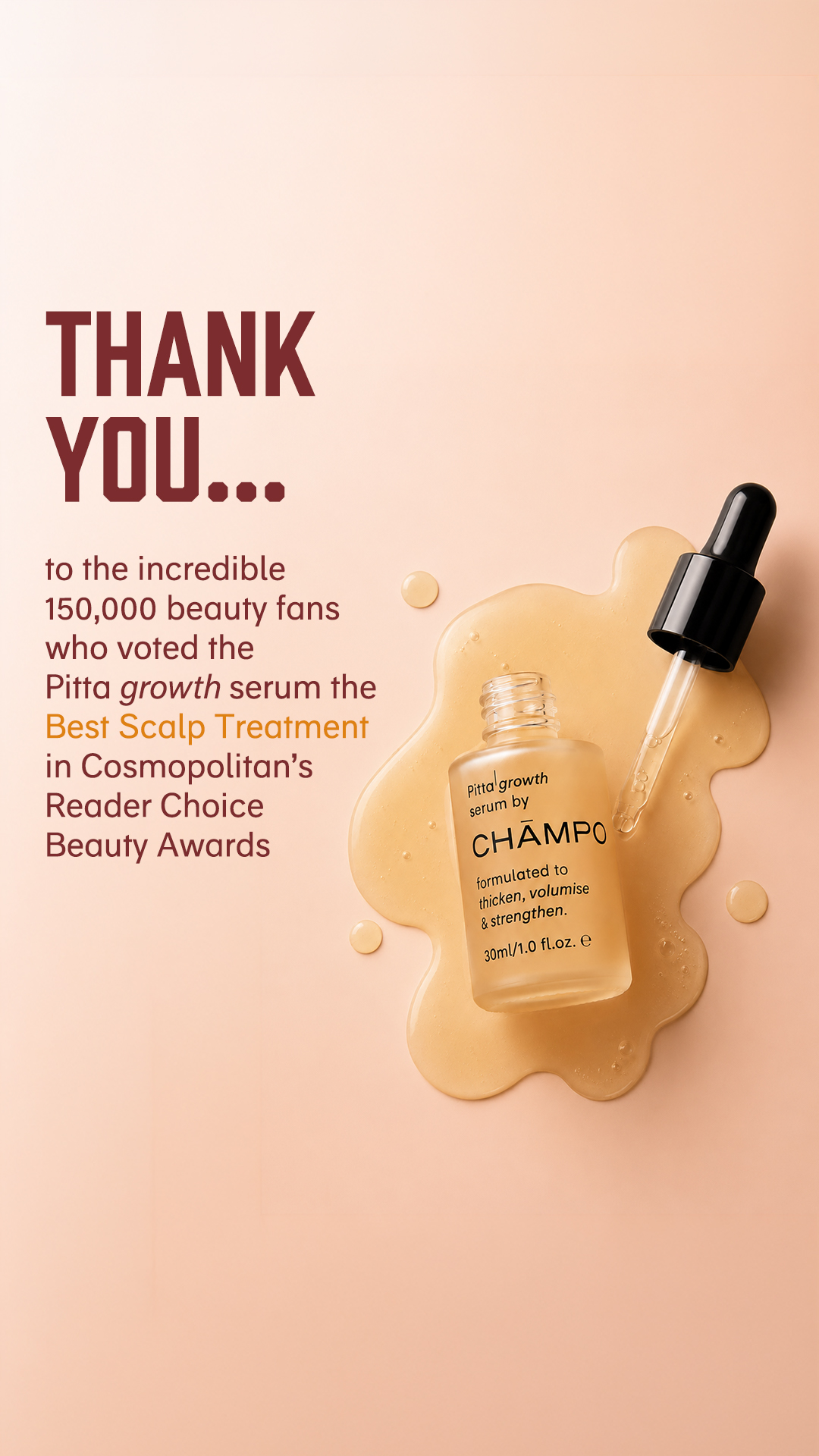 Chāmpo Haircare Facebook ad