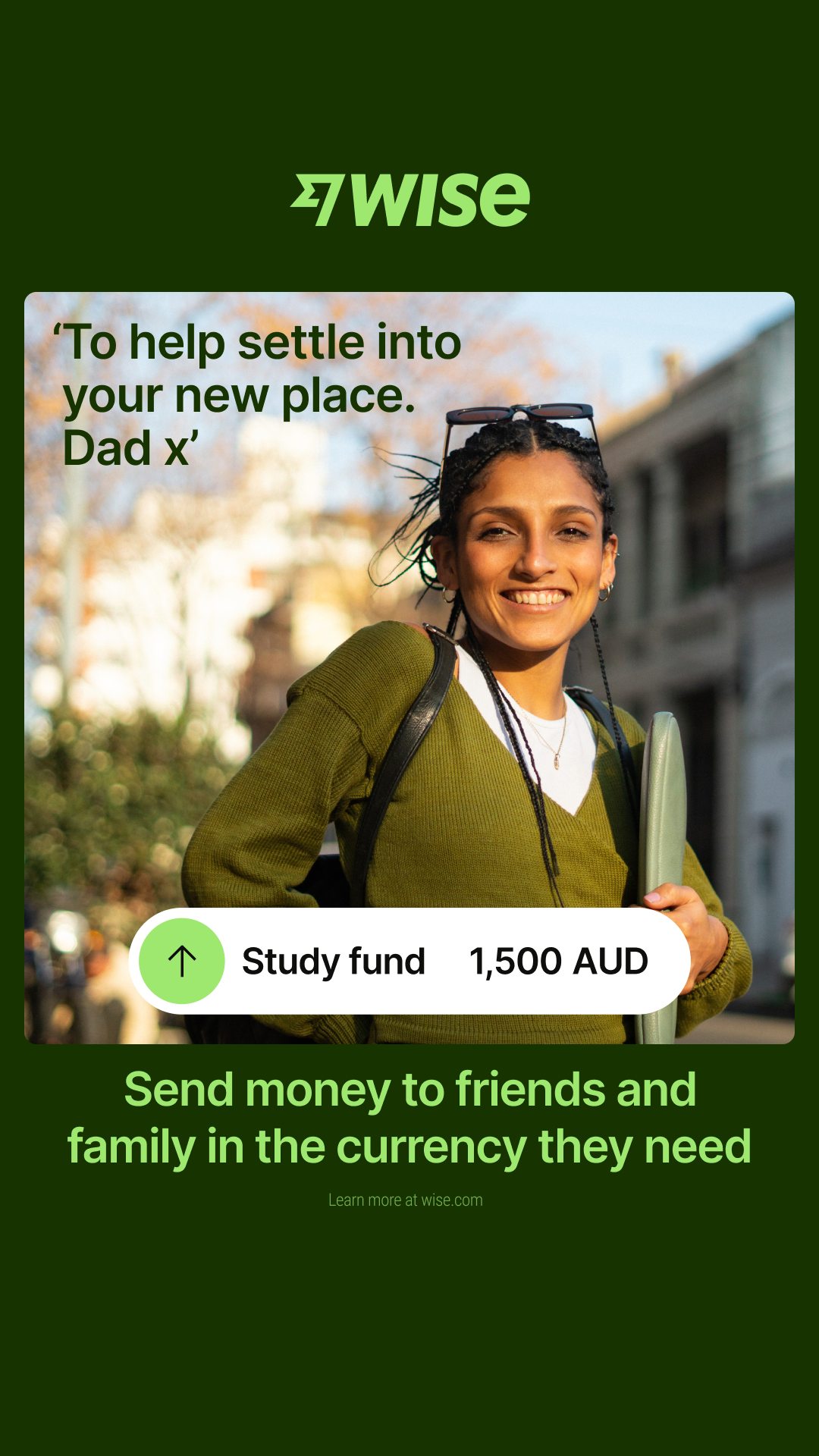 Wise Facebook ad