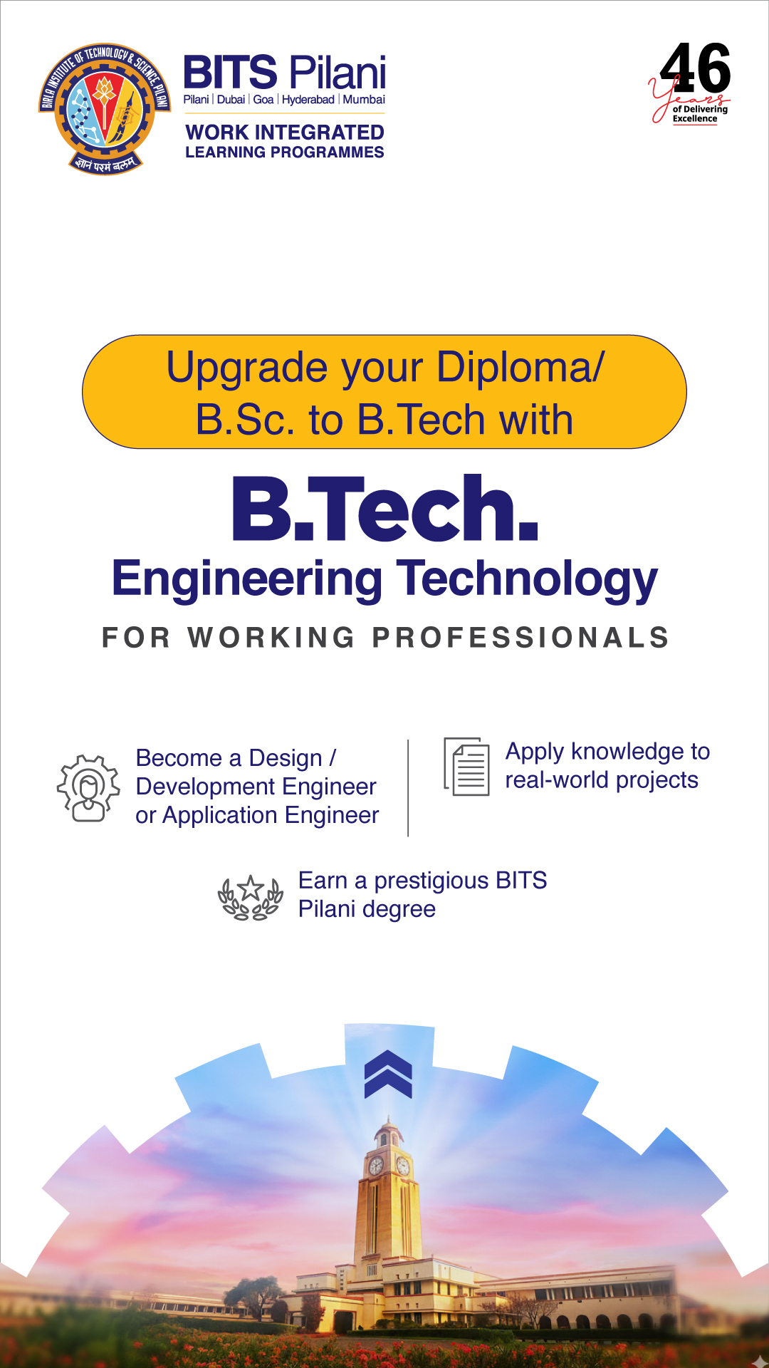 BITS Pilani Work Integrated Learning Programmes Facebook ad