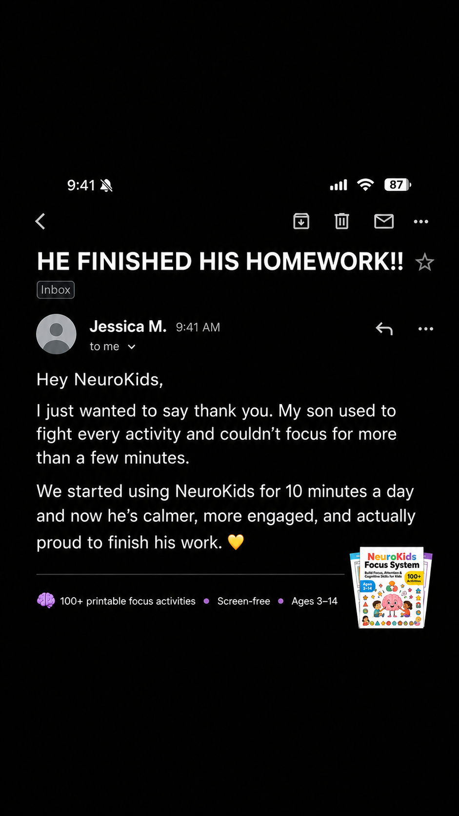 NeuroKids Facebook ad