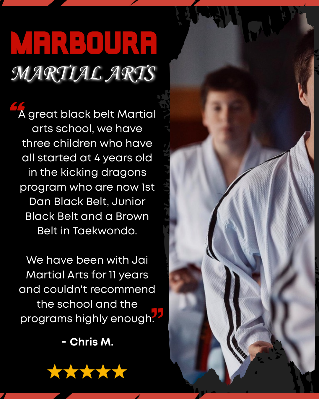 JAI Martial Arts Facebook ad