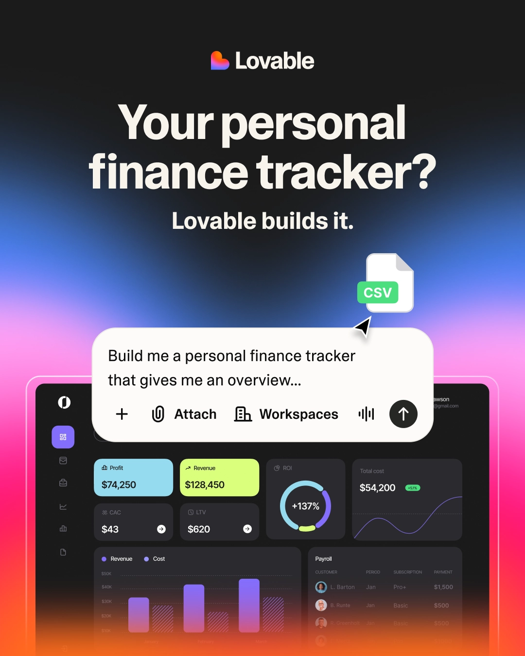 Lovable.dev Facebook ad
