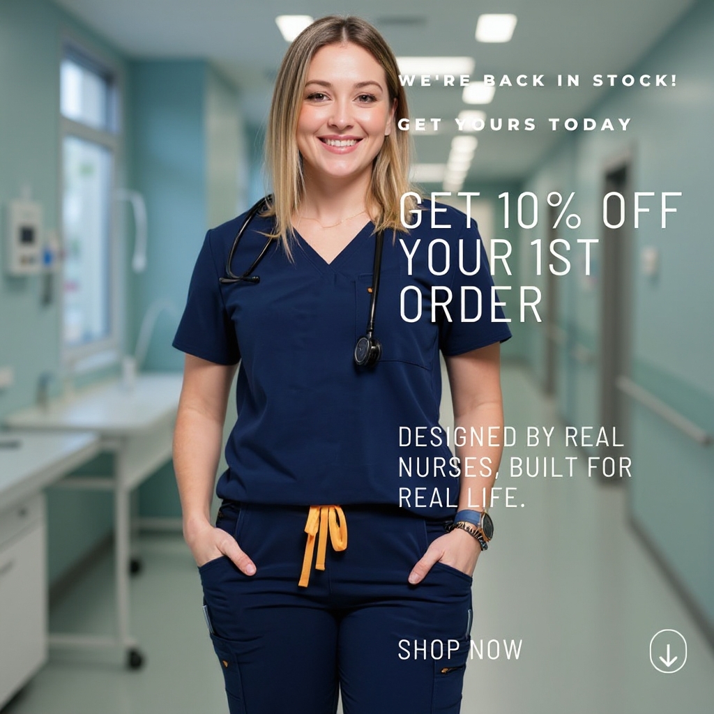 Poppy Scrubs Facebook ad