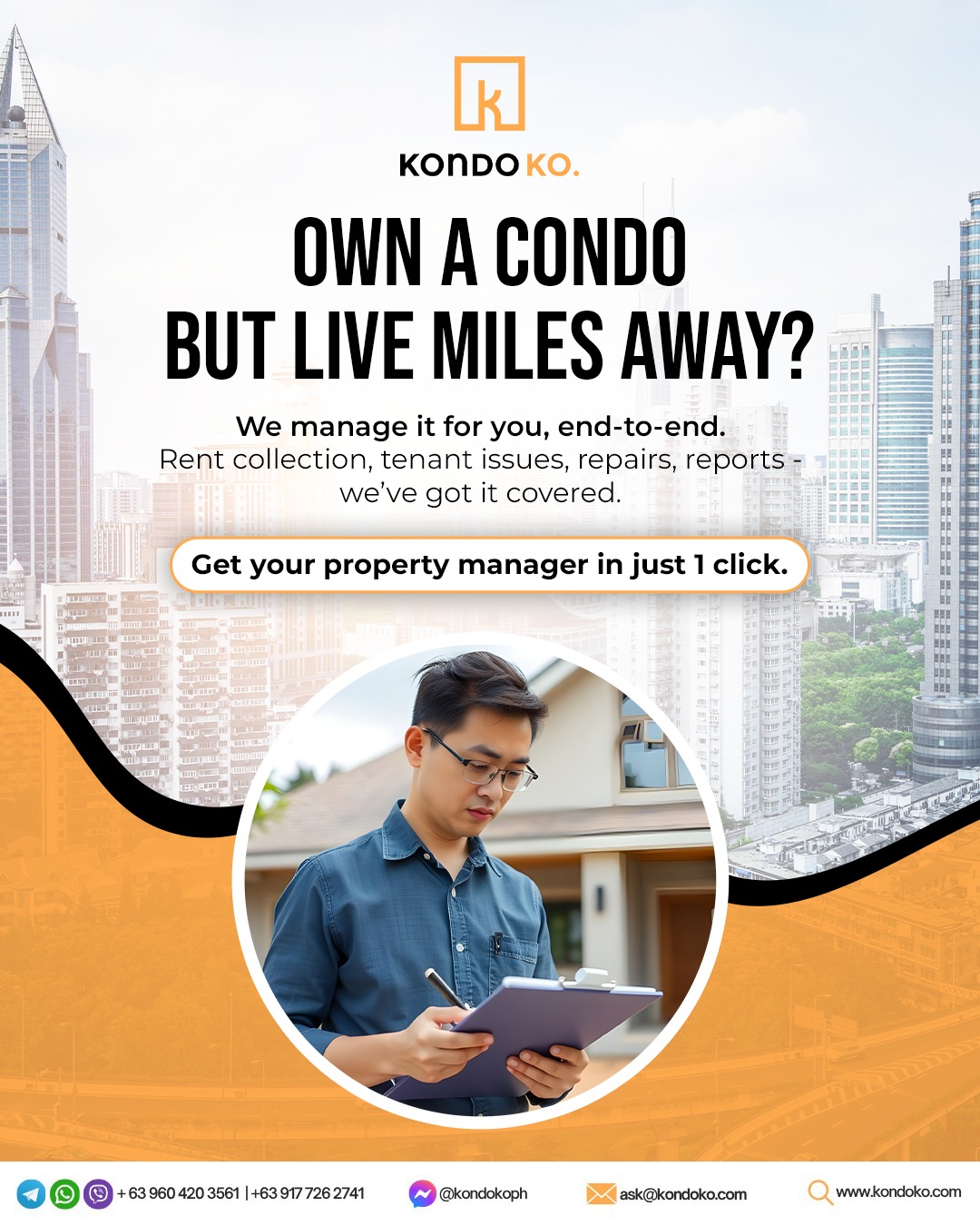 Kondo Ko. Property Management Facebook ad: Your Condo Investment Deserves Expert Hands, Wherever You…