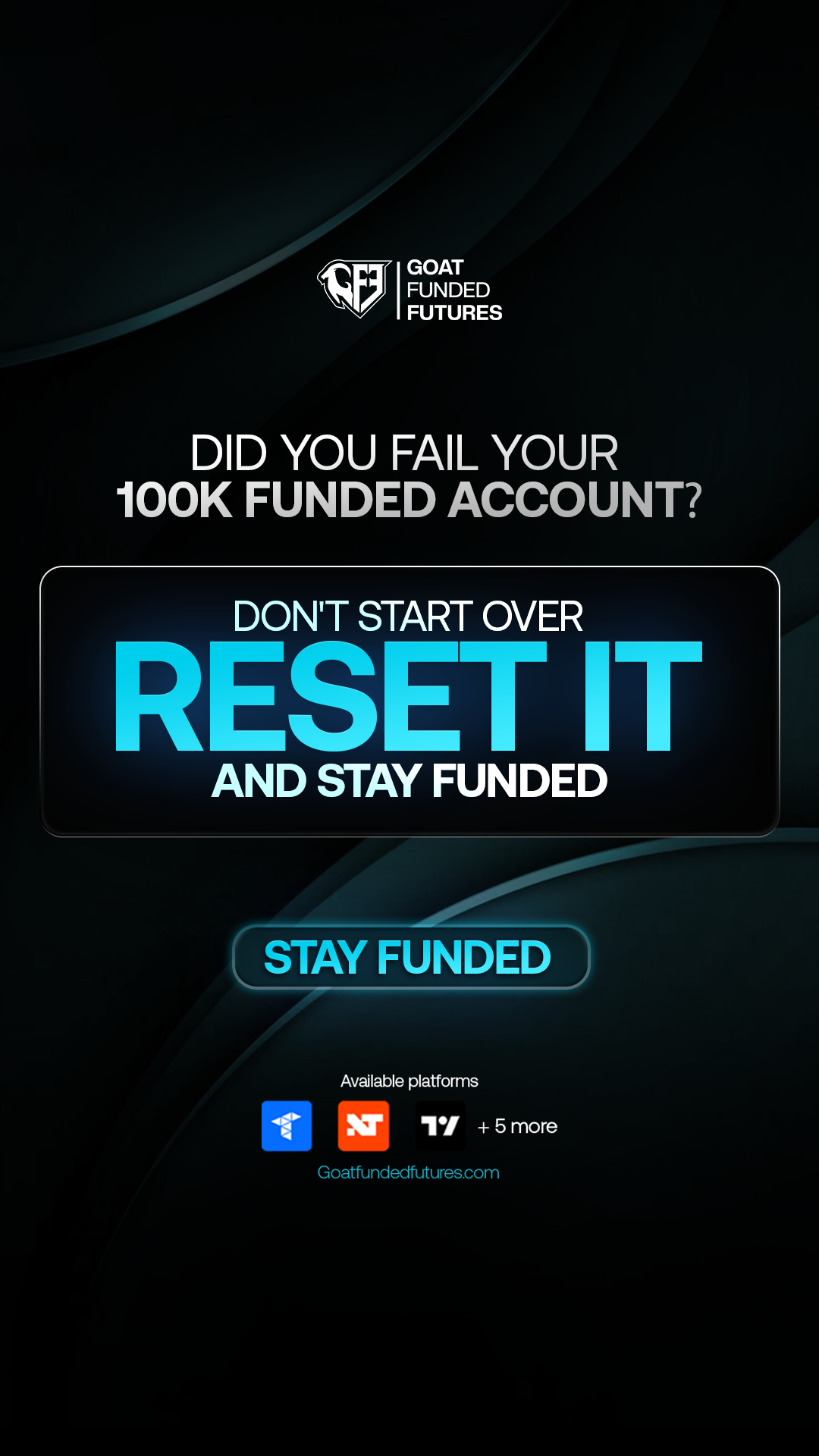 Goat Funded Futures Facebook ad