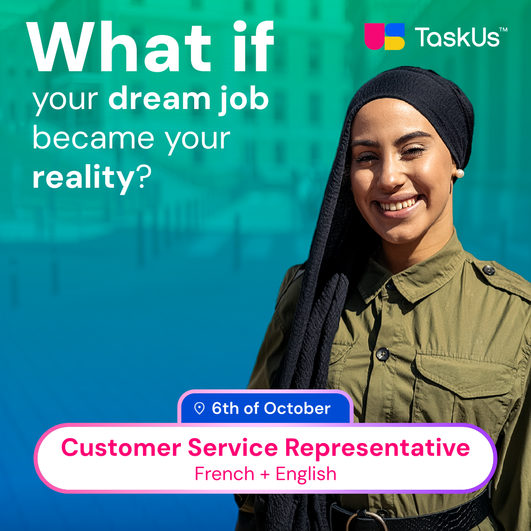 TaskUs Facebook ad: Parlez-vous le français et l’anglais?
