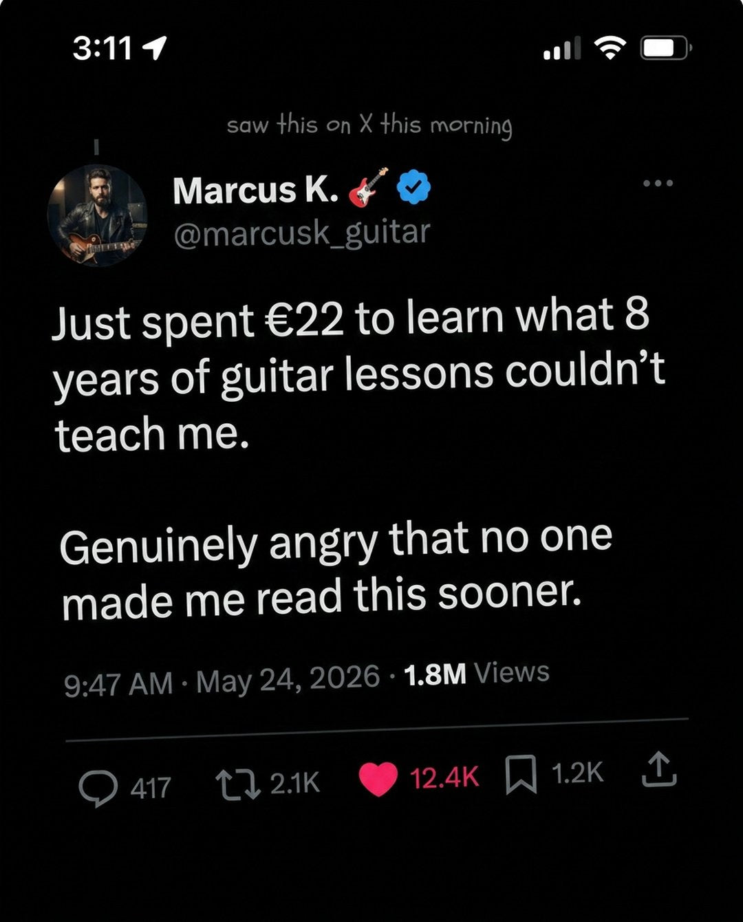 musiciangoods.com Facebook ad