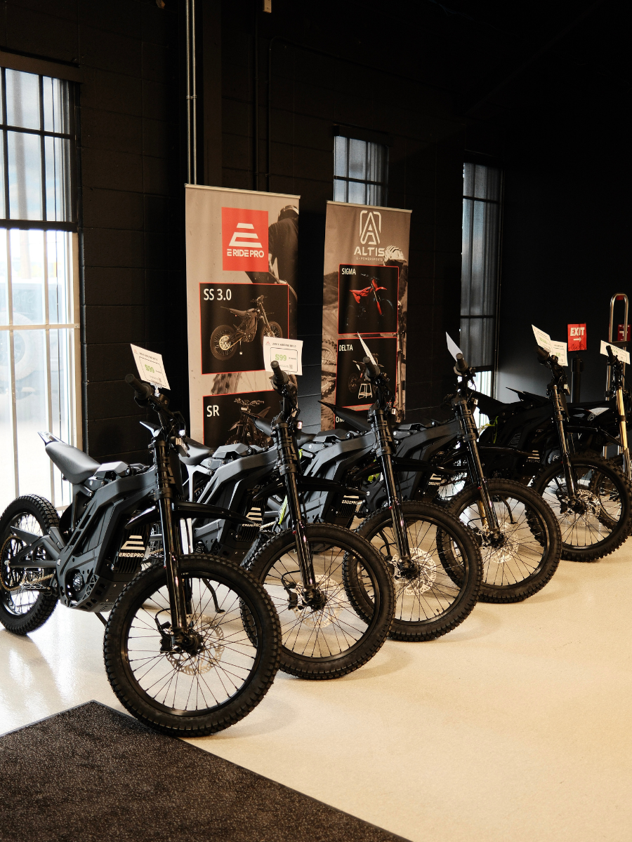 Basecamp Motorsports Calgary Facebook ad: Electric dirt bikes are bringing the heat.