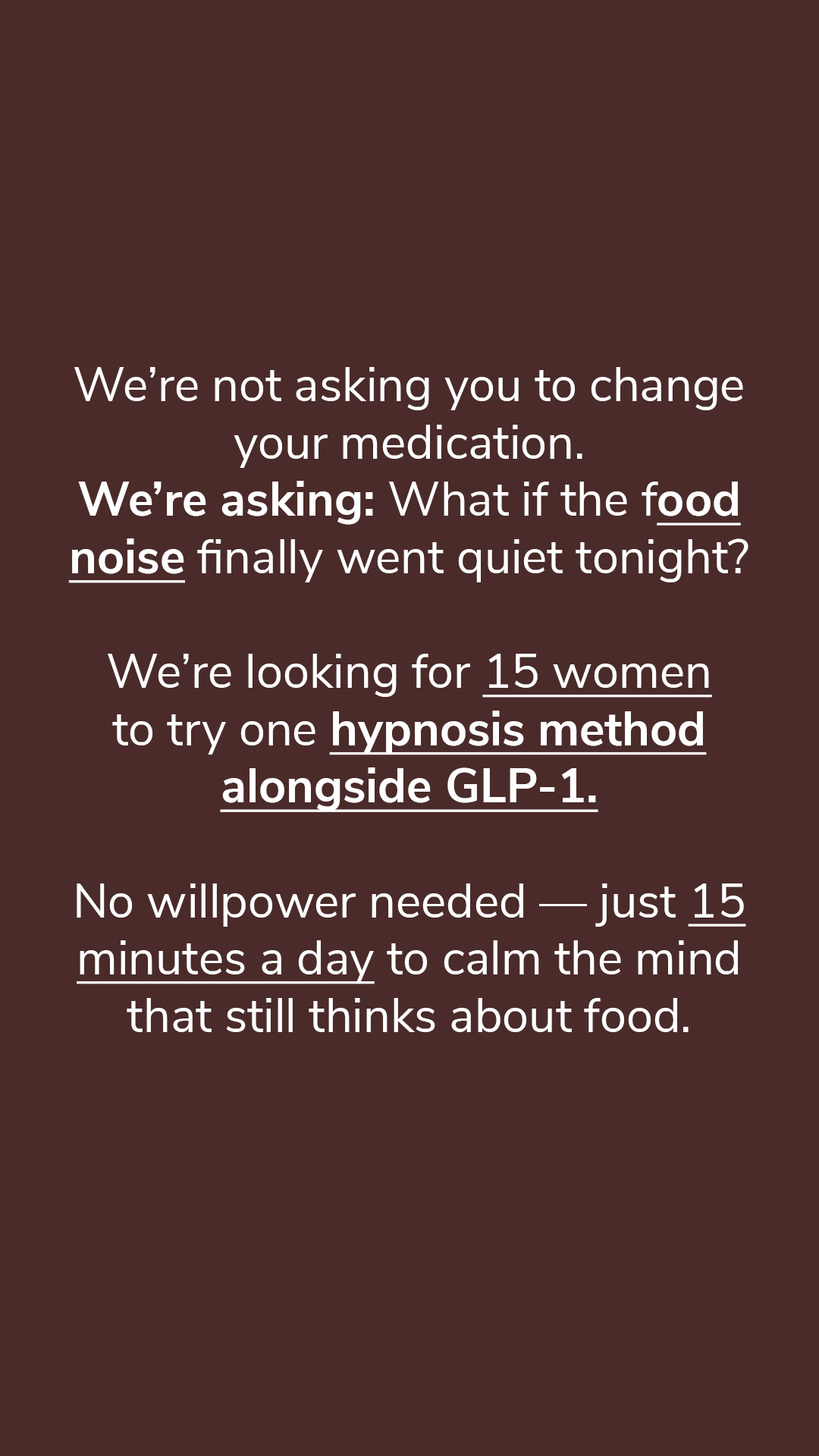 Kure: Weight Loss Hypnotherapy Facebook ad