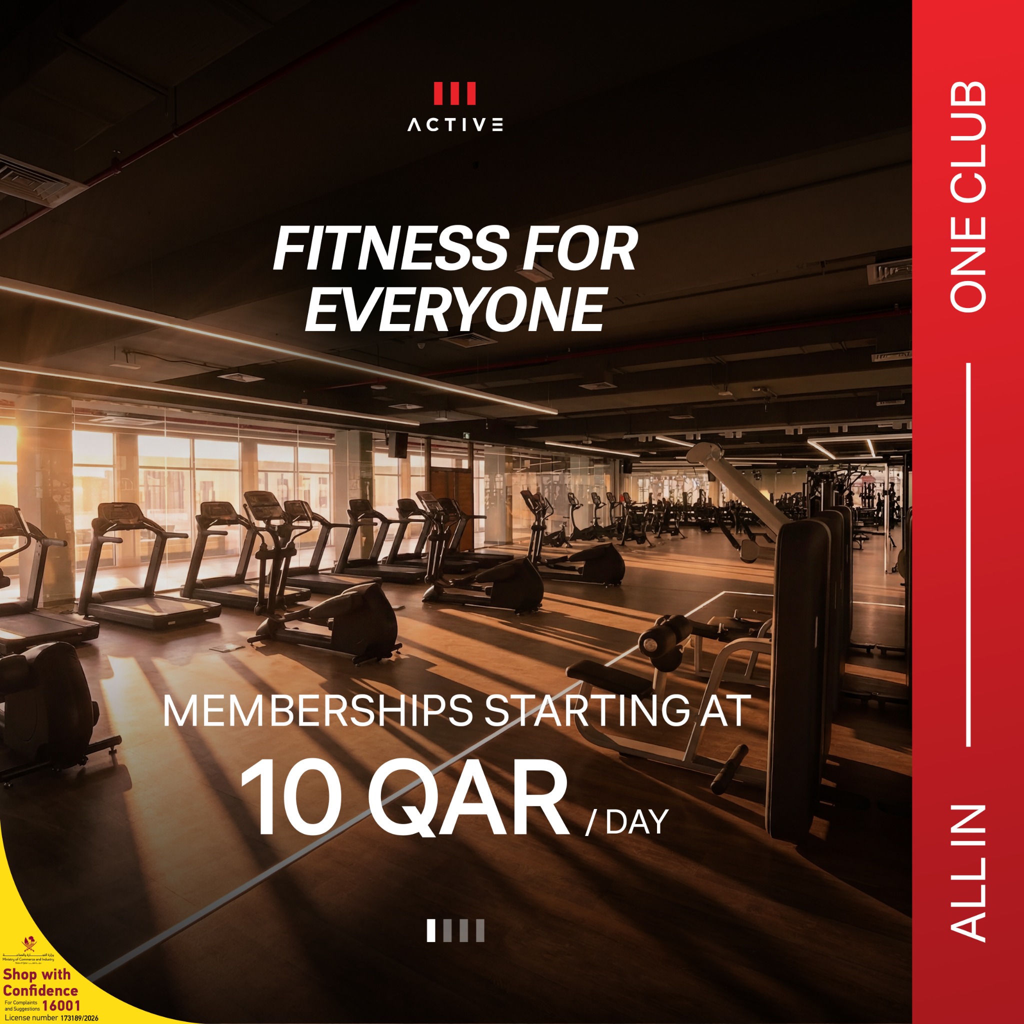 M Active Club Facebook ad