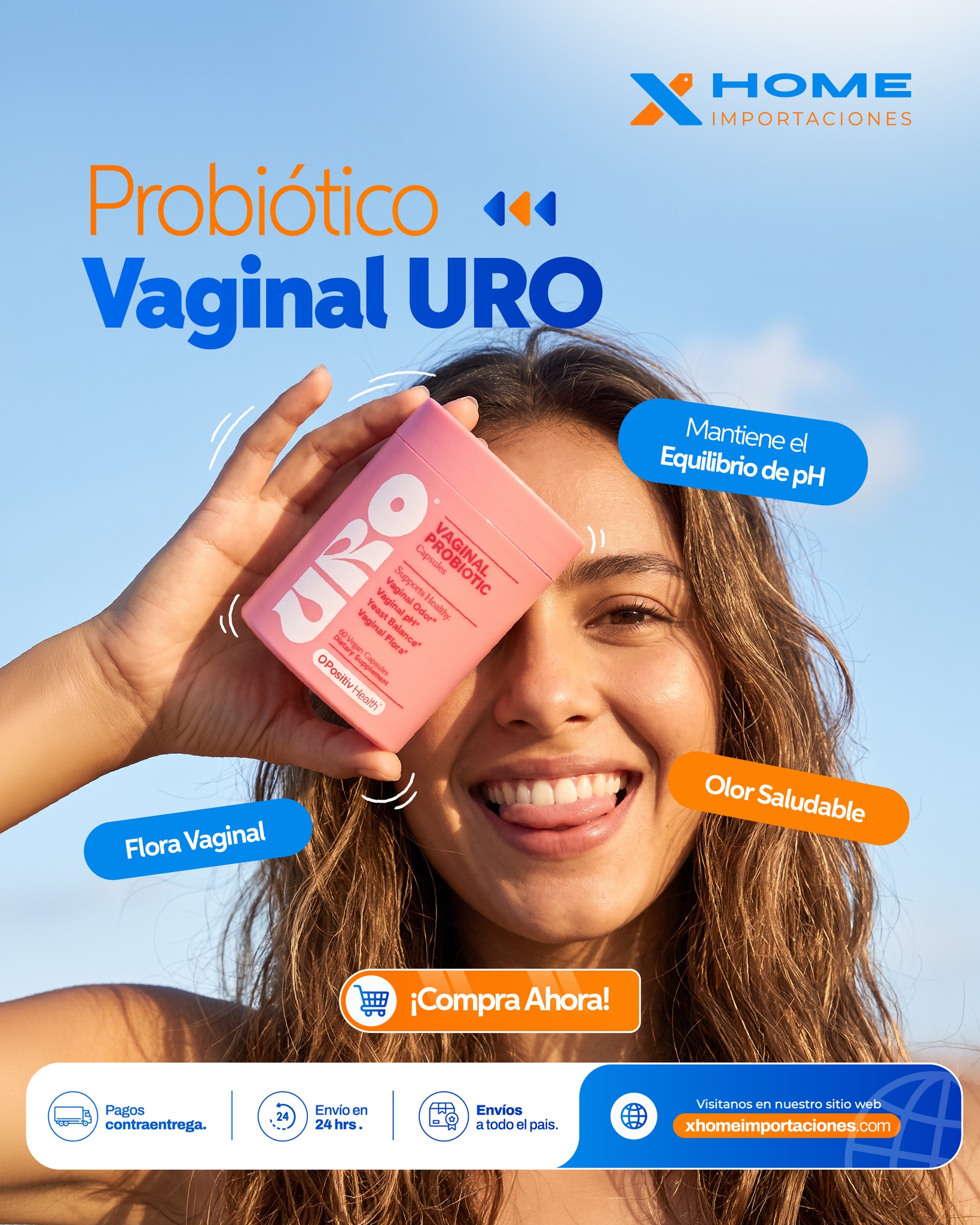 X Home Importaciones Facebook ad: Probiótico Uro, fin infecciones