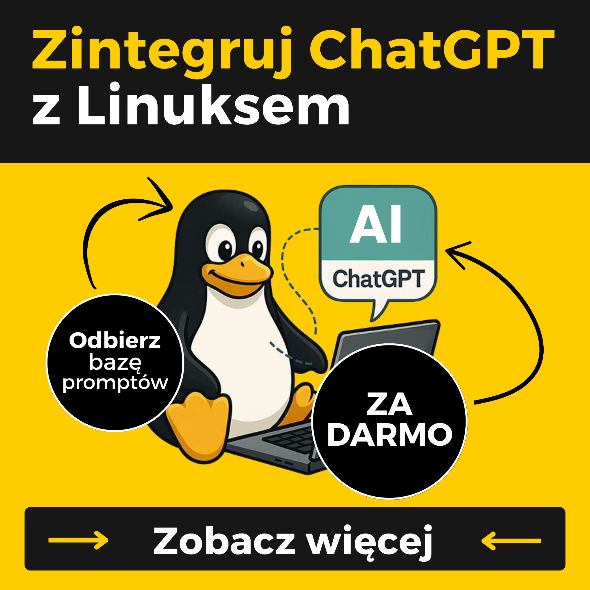 Linux Magazine Polska Facebook ad: AI x Linux