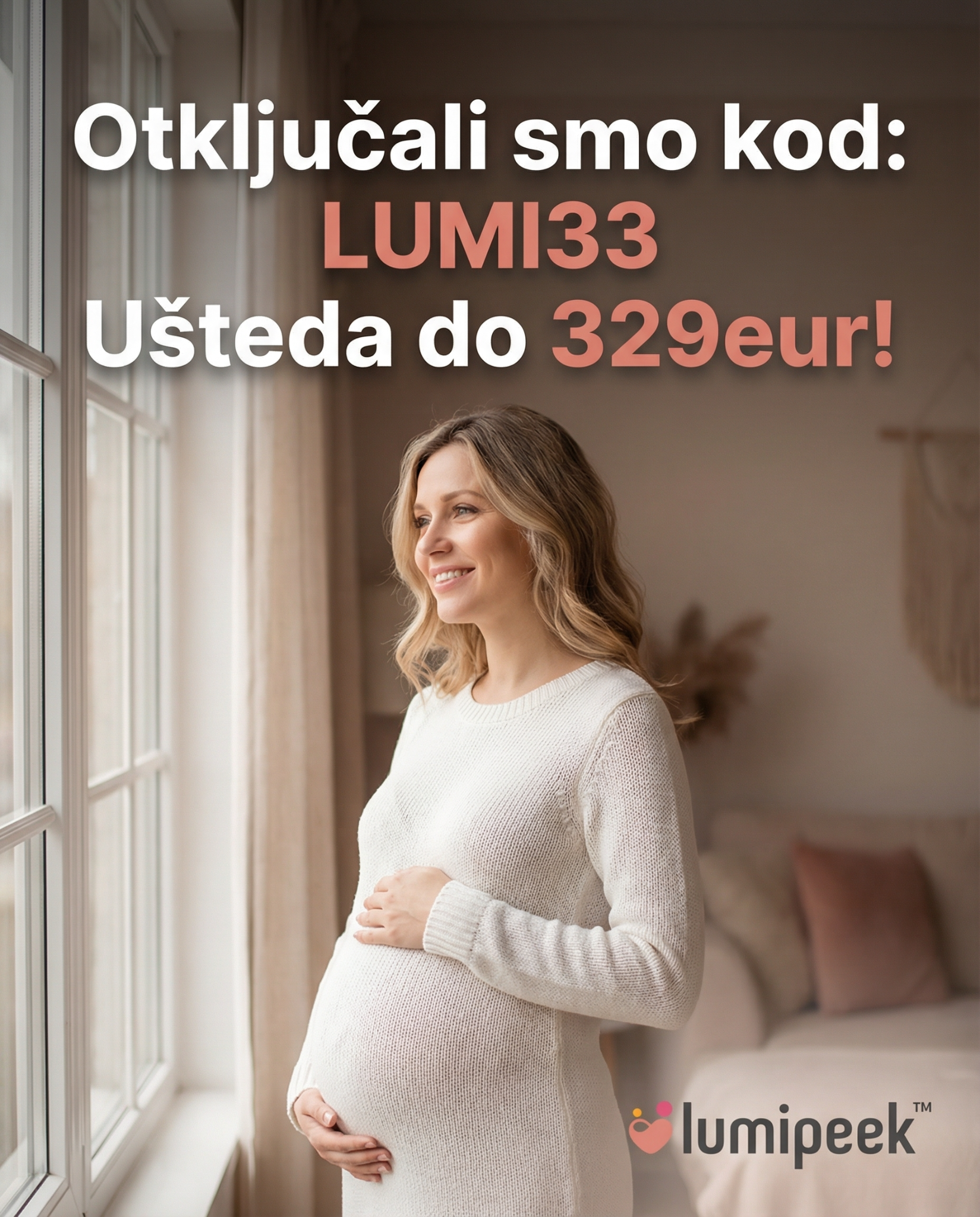 Bezbrižna trudnoća sa Lumipeek Facebook ad: Kod LUMI33 - NIPT test sada već od 312€