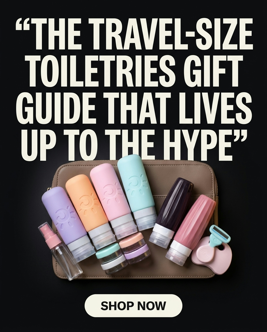 Nia Huntley Facebook ad: THE TRAVEL-SIZE TOILETRIES GIFT GUIDE THAT LIVES UP TO THE…