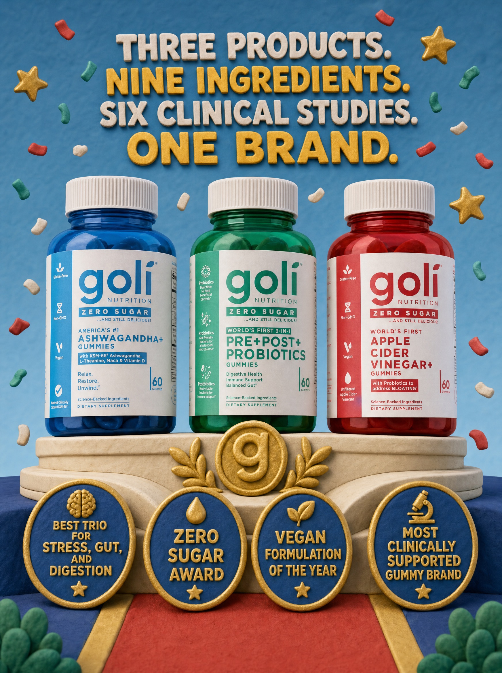 Goli Facebook ad: OVER 60% OFF + 100% FREE Shipping