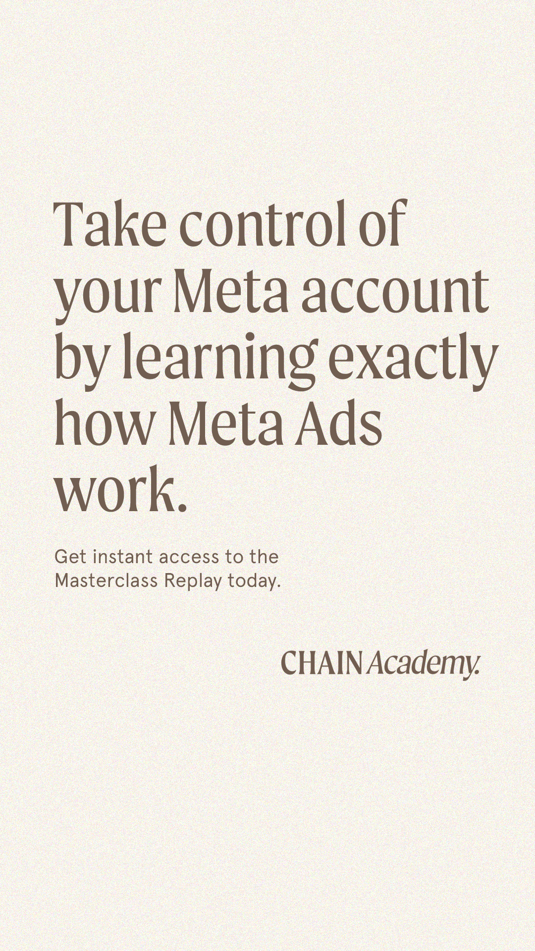 Chain Social Facebook ad from Aug 12, 2026