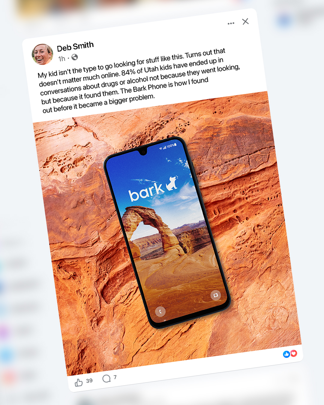 Bark - Parental Controls Facebook ad: Safer First Phone