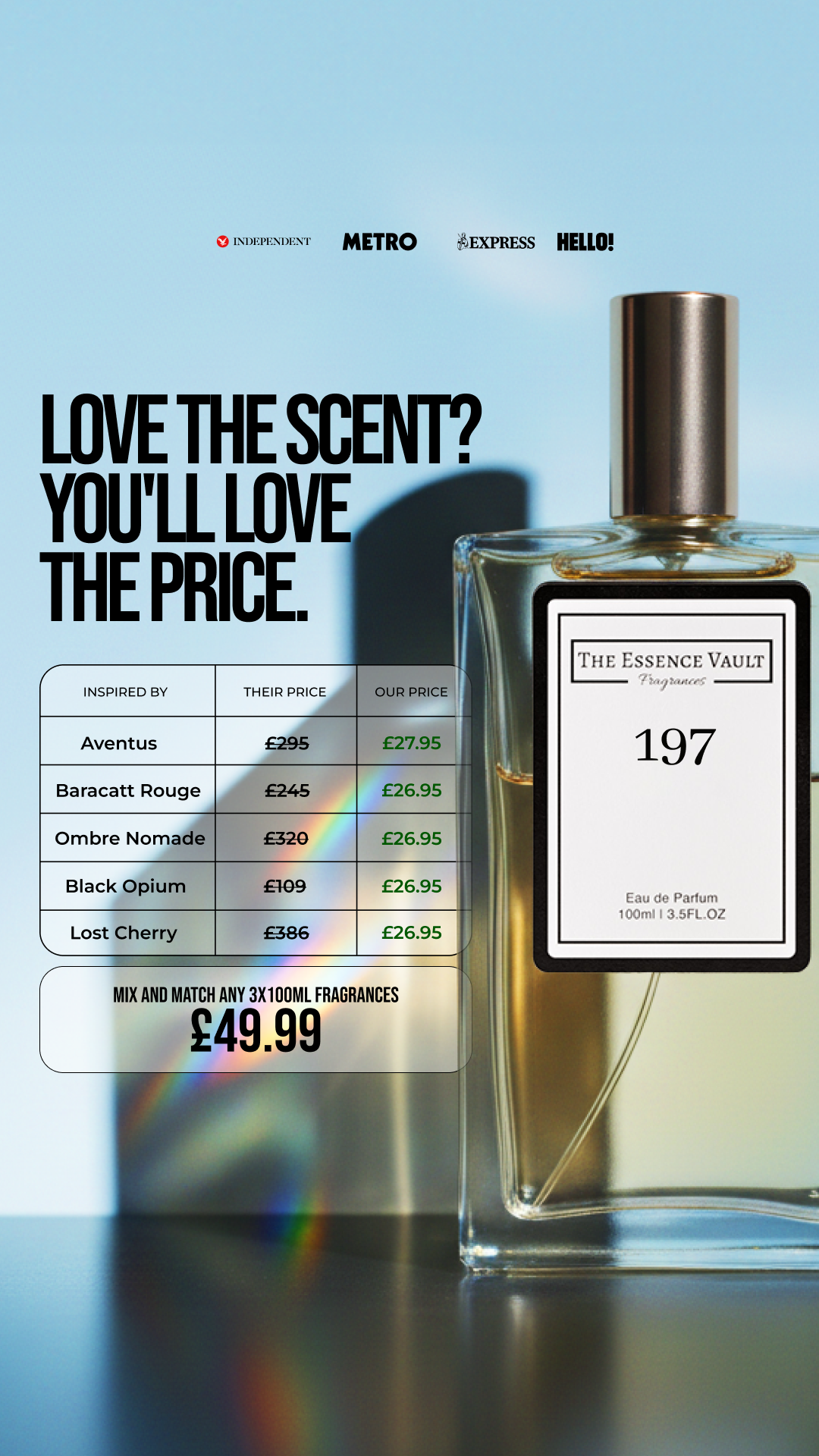 The Essence Vault Facebook ad