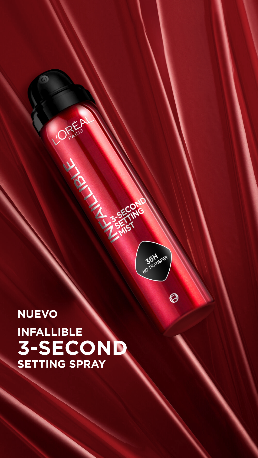 L'Oréal Paris Facebook ad: Nuevo Infallible Setting Spray ​​