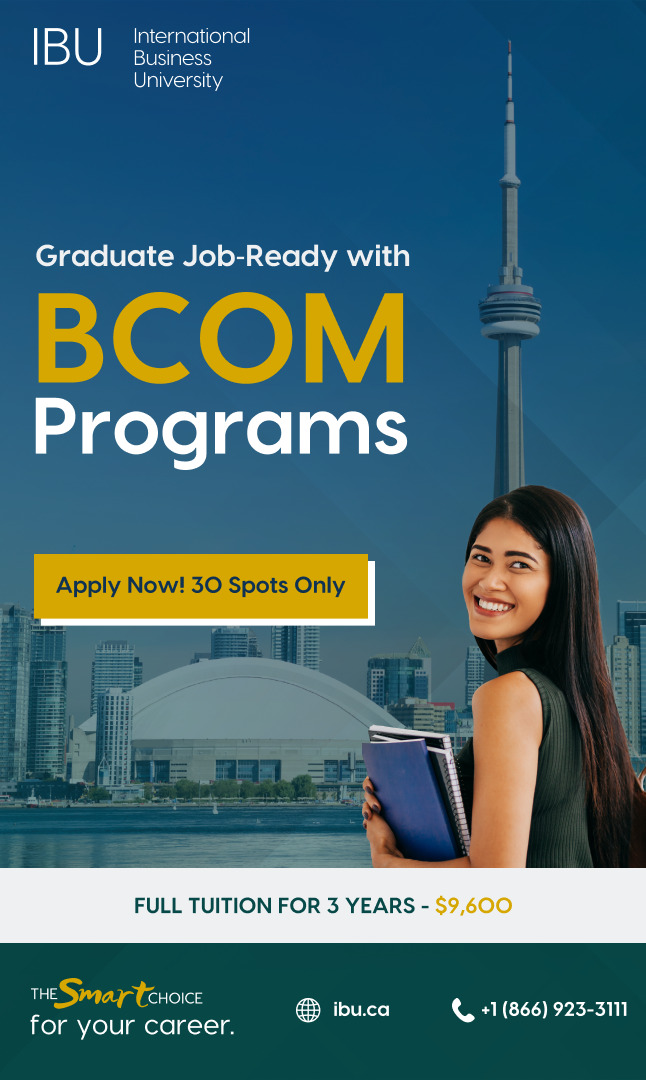 International Business University Facebook ad from Jul 30, 2026