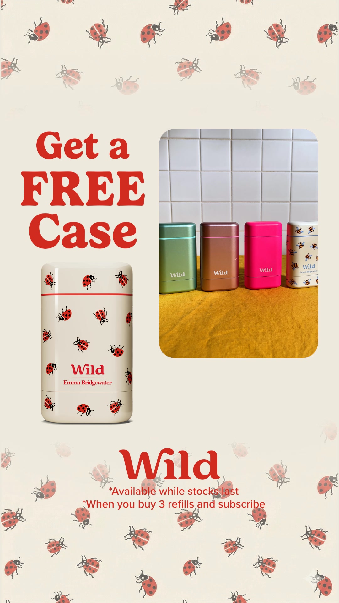 Blusher Facebook ad: Free case? Say less!