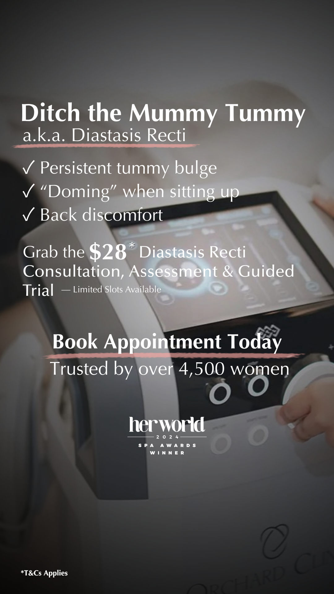Orchard Clinic Facebook ad from Mar 27, 2026