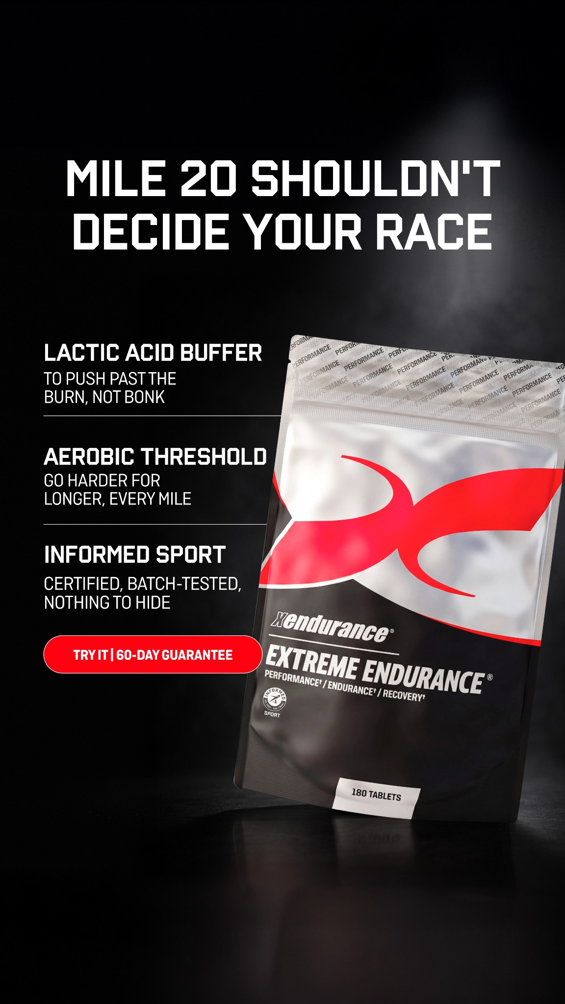 Xendurance Facebook ad: Increase Athletic Performance