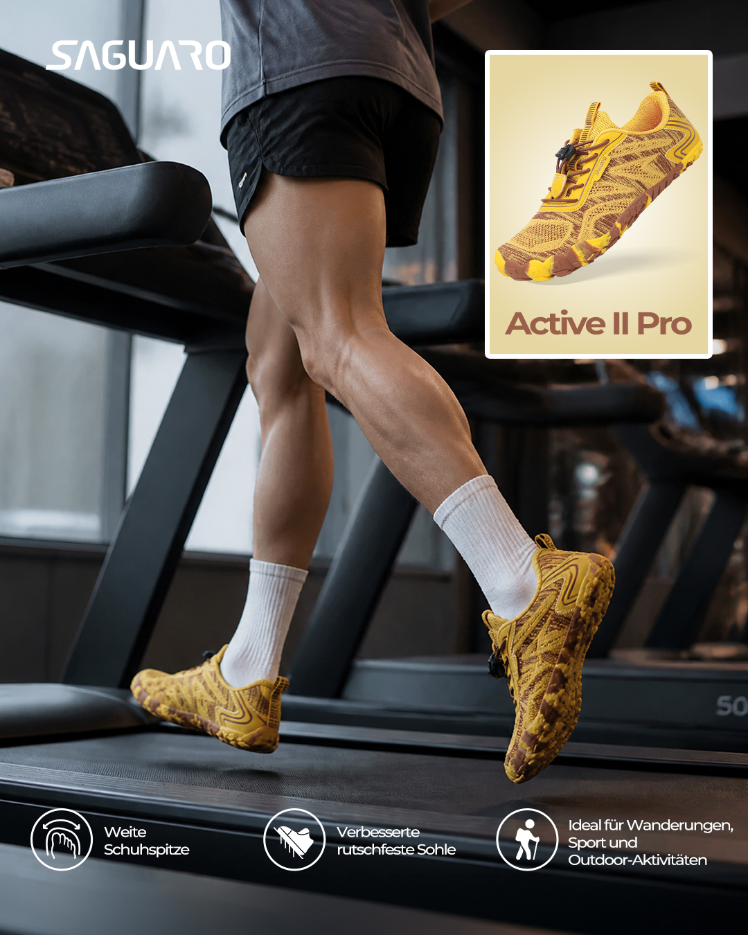 Saguaro De Facebook ad: Active II Pro, Rutschfest & flexibel