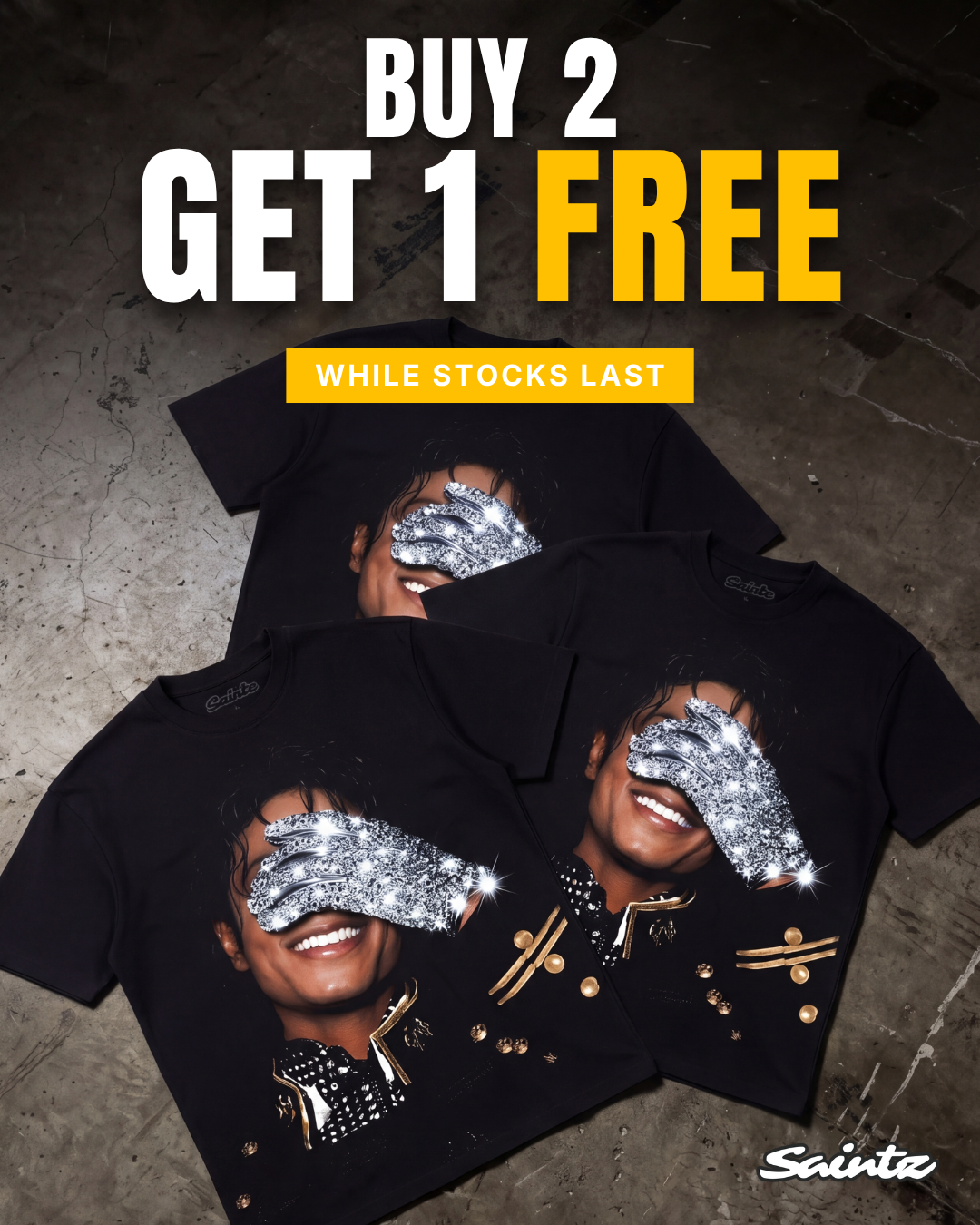 Saintz Facebook ad: The MJ Tee Everyone's Wearing