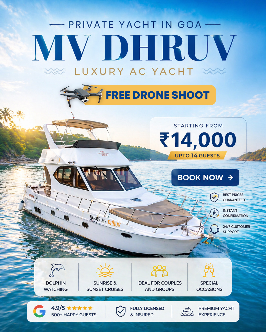Navigate Yachts & Events Facebook ad: Chat with us
