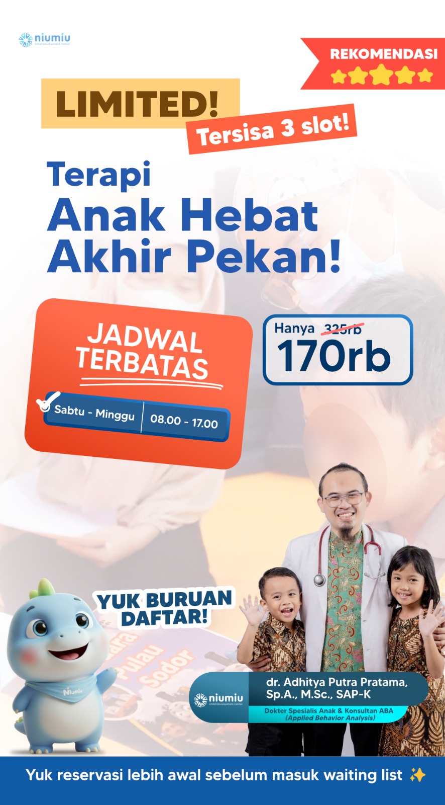Niumiu Child Development Center Facebook ad: Promo Terbatas (chat sekarang)