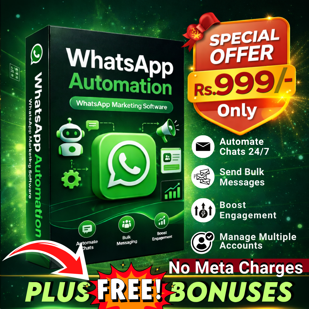 Wonder Word DM Facebook ad: Lifetime WhatsApp Automation Bundle only ₹999!
