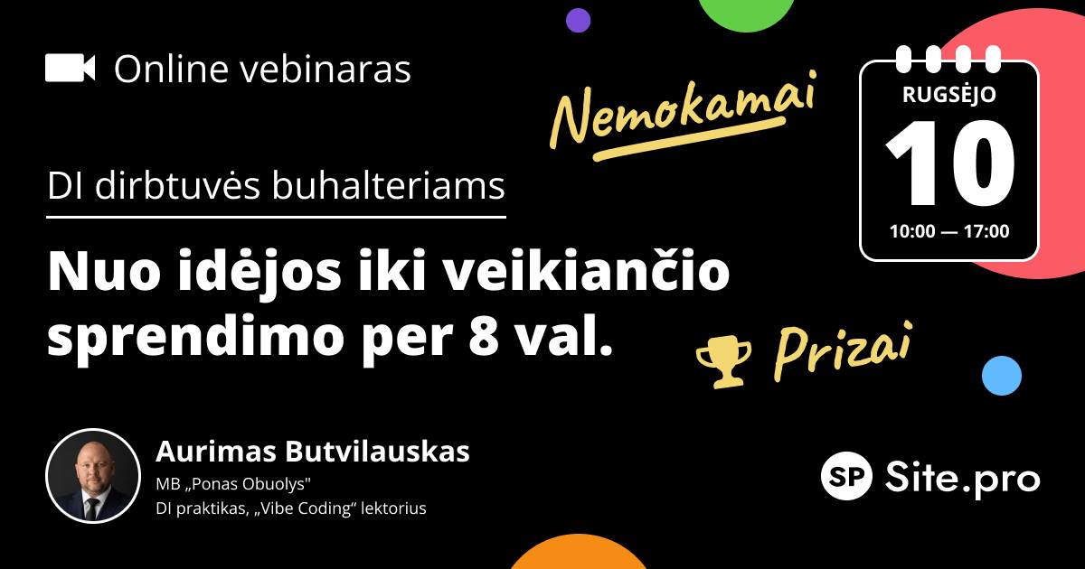Site.pro - Apskaitos programa ir ERP Facebook ad