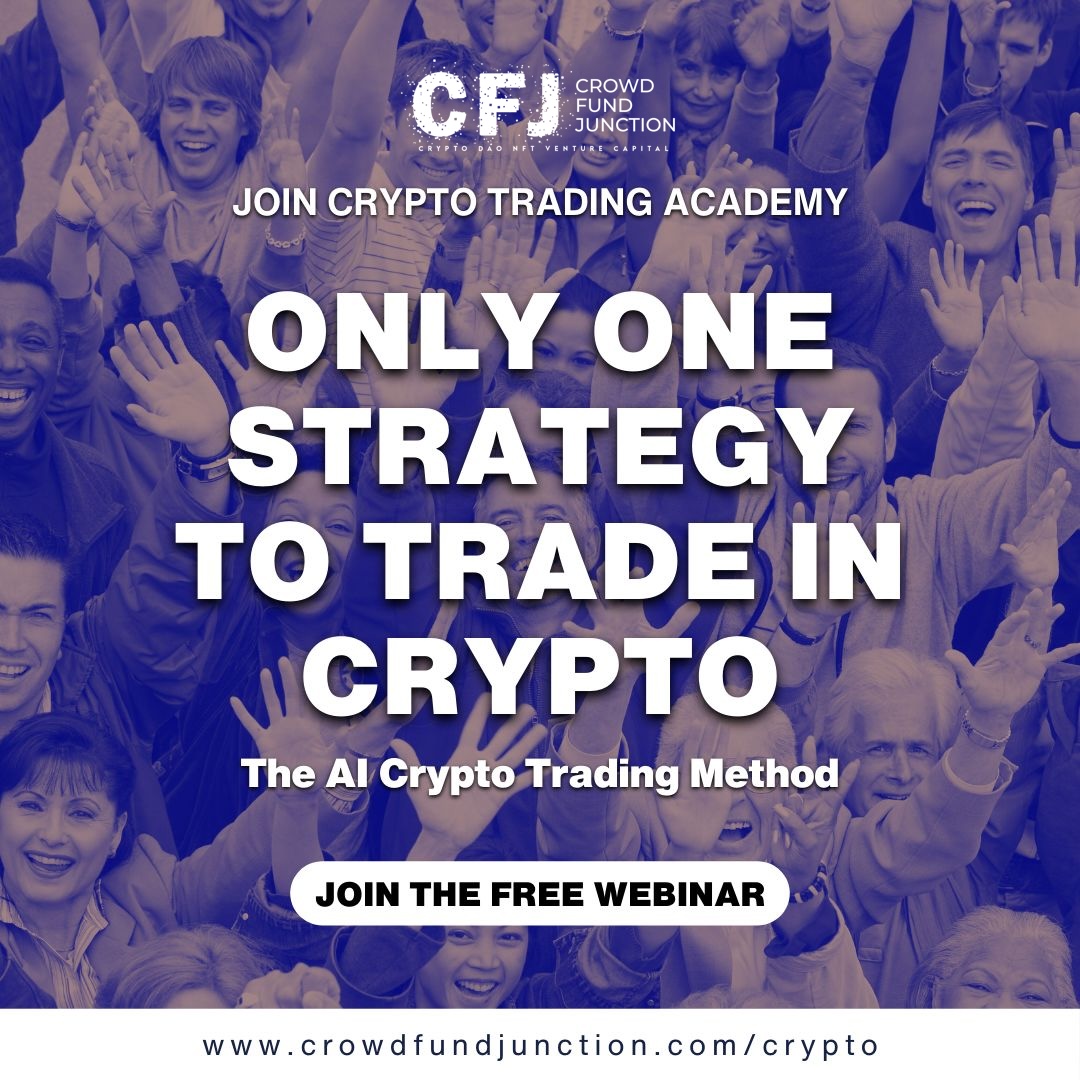 Crowdfundjunction Facebook ad: FREE CRYPTO MASTERCLASS