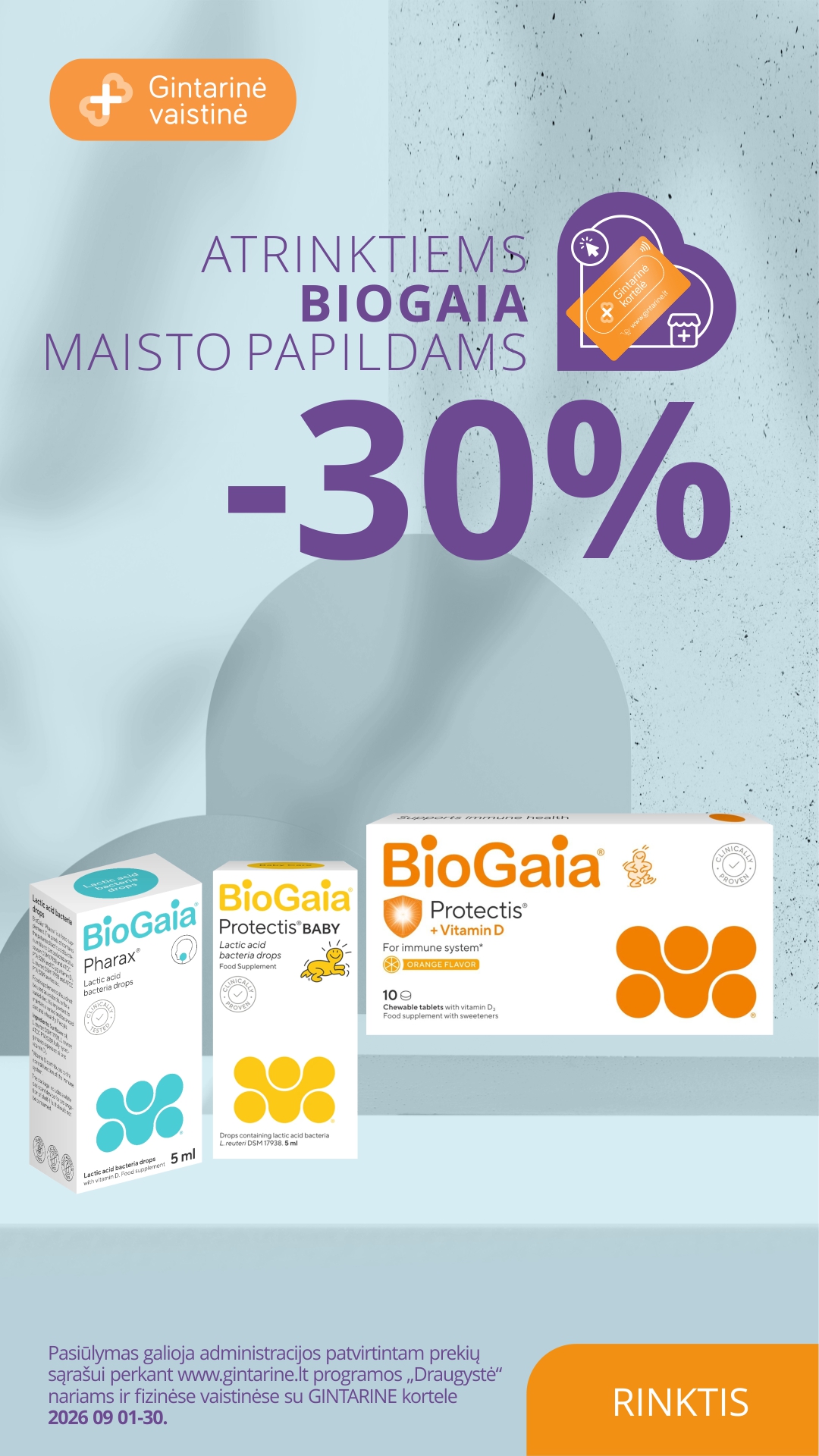 Gintarinė Vaistinė Facebook ad: MĖNESIO PASIŪLYMAS
