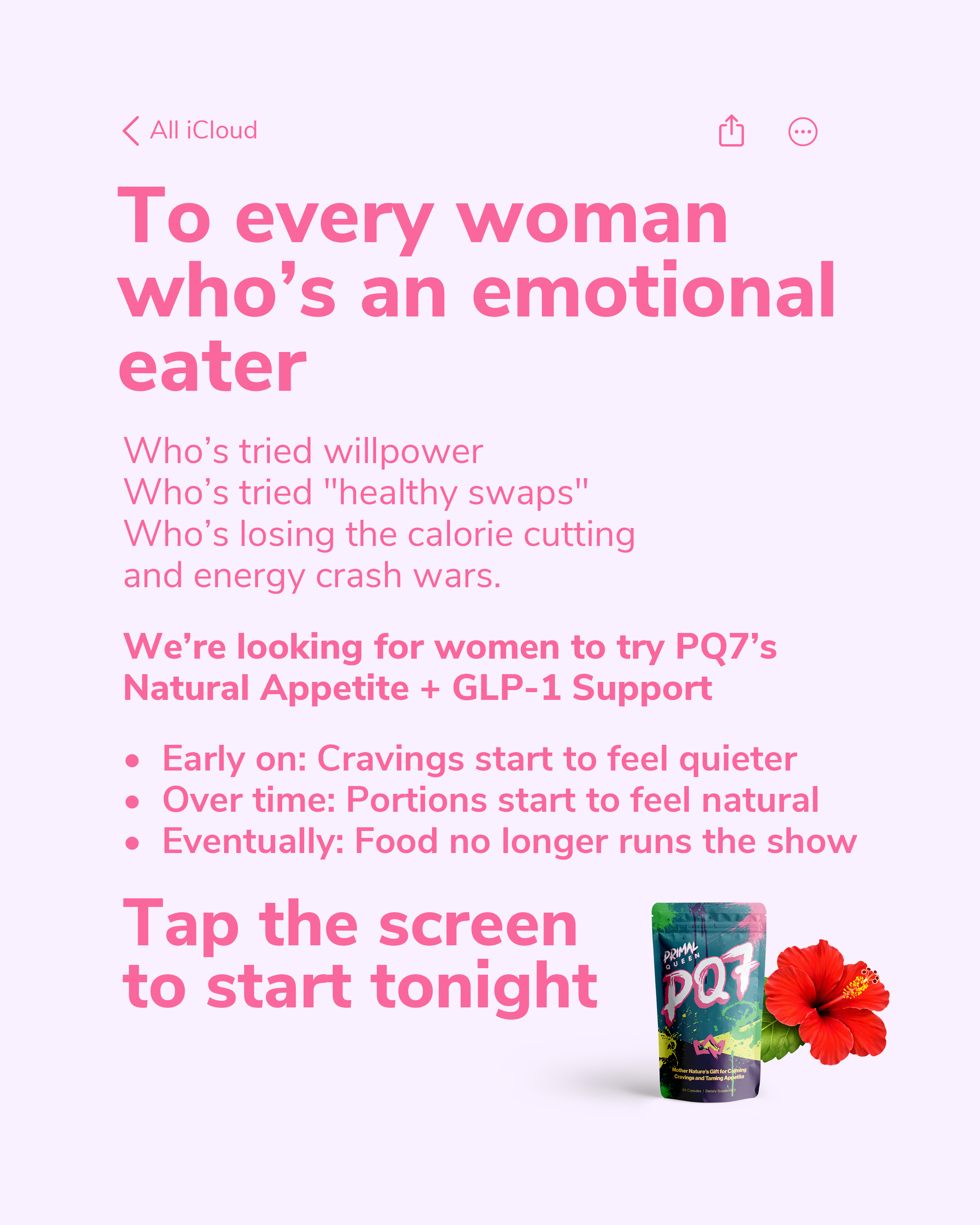 Primal Queen Facebook ad